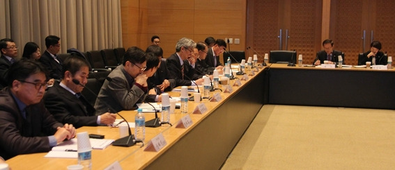 14일 주중한국대사관에서 열린  ‘미국 대선결과의 한중 경협 영향’ 간담회/베이징=오광진 특파원