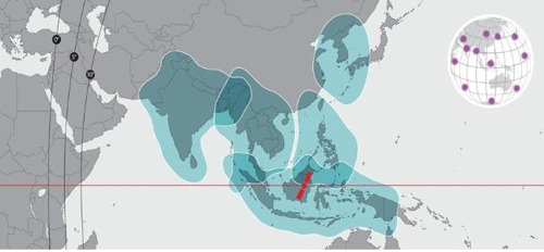 무궁화위성 7호의 커버리지/자료=미래부