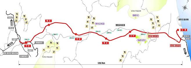 경강선 구간 / 한국철도공사 제공© News1