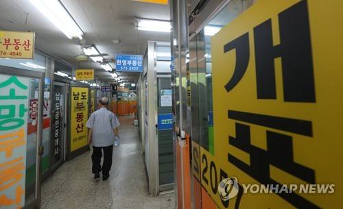 '8·2부동산대책 발표...강남에 부는 태풍?'     (서울=연합뉴스) 김주성 기자 = 정부는 2일 '실수요 보호와 단기 투기수요 억제를 통한 주택시장 안정화 방안'을 통해 서울 강남 4구 등 11개구와 세종시를 투기지역으로 지정했다. 이날 오후 최근 가격이 급등한 서울 개포주공 1단지에서 한 시민이 공인중개업소 앞을 지나가고 있다. 2017.8.2  utzza@yna.co.kr