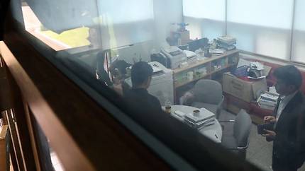 어제(3일) 압수수색을 받고 있는 동양대 사무실