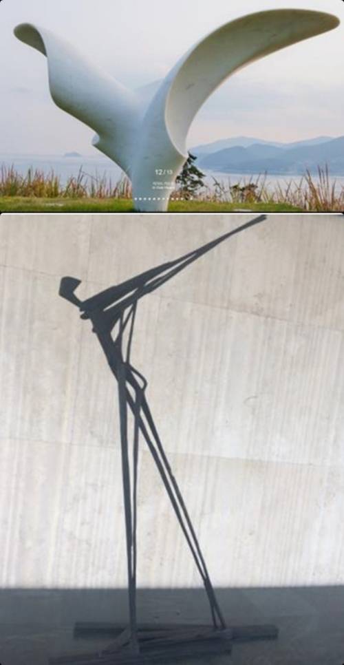 볼란테(위쪽)와 정현의 '사유'