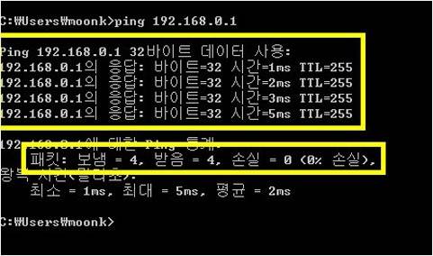 핑 명령어