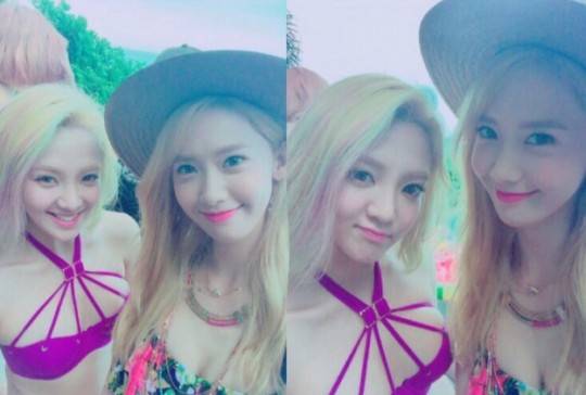 소녀시대 효연과 윤아의 비키니 셀카가 화제다. ⓒ 효연 인스타그램