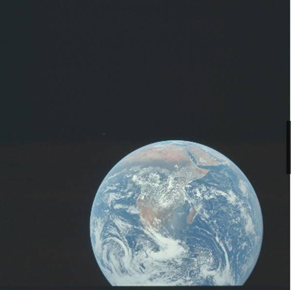 1972년 12월 아폴로17호에서 찍은 지구의 아프리카. 사진=나사