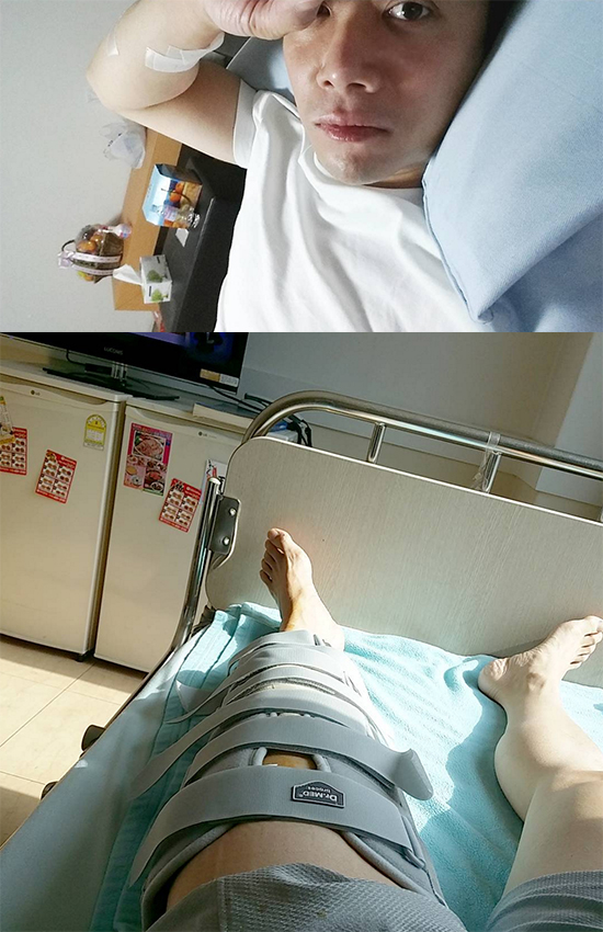 '잊었니' 현승민, 십자인대 파열 병원서 치료중 "수술 후 오한과 통증이 다섯배"