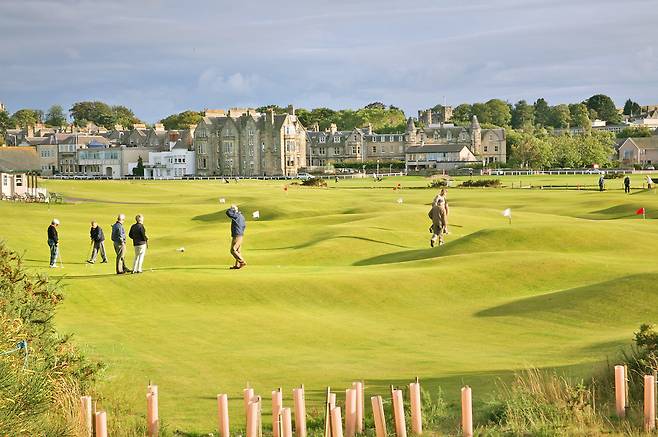 자연스러운 구릉이 이어지는 링크스 코스.