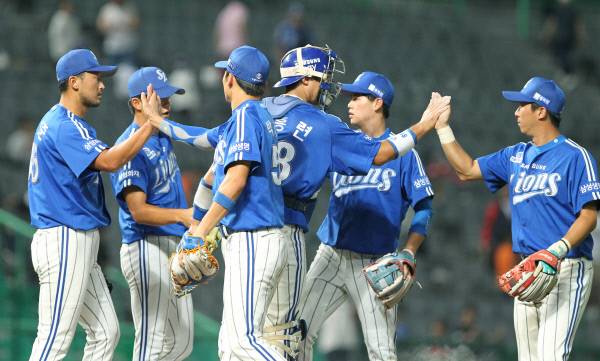 삼성 선수단. 삼성 라이온즈 제공