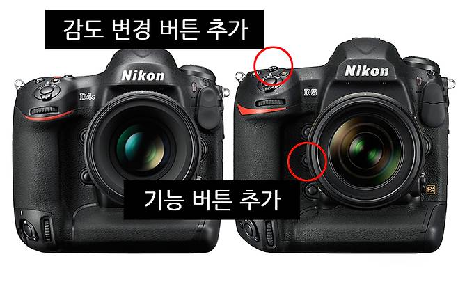 D5, D4s 전면 변경점