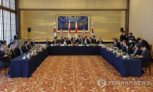 16일 도쿄에서 열린 한미일 외교차관 협의(AP.연합뉴스)