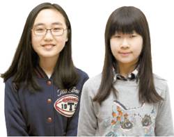 체험평가단으로 참여한 백길령(왼쪽)·김나현 독자.