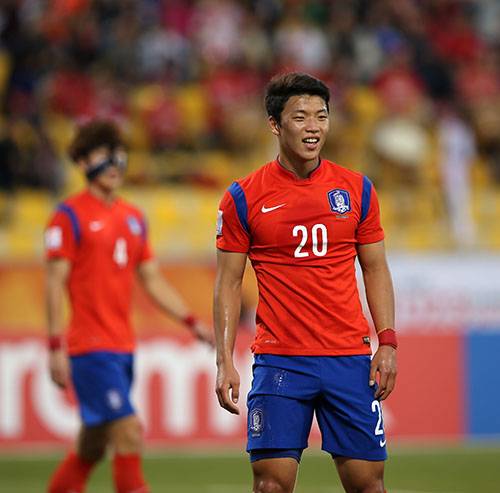 신태용 감독이 황희찬(20번)의 ‘2016 아시아축구연맹(AFC) U-23 선수권대회’ 준결승 출전에 아무런 문제가 없다고 밝혔다. 사진=대한축구협회 제공
