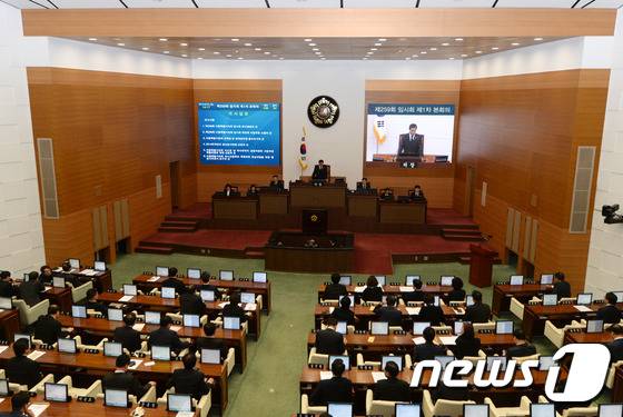 서울시의회 본회의장. 뉴스1 © News1