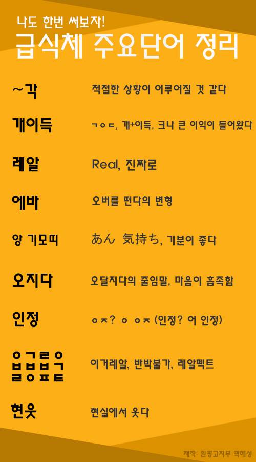 대표적 급식체의 예시