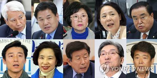 더불어민주당, 현역의원 10명 공천배제      (서울=연합뉴스) 더불어민주당 공천관리위원회는 24일 현역의원 평가에서 5선의 문희상 의원 등 하위 20%에 포함된 10명을 공천에서 원천 배제했다. (사진 위 왼쪽부터 시계방향으로) 비례대표 백군기, 홍의락, 김현, 임수경 의원. 지역구 문희상(5선), 신계륜(4선), 노영민(3선), 유인태(3선), 전정희(초선), 송호창(초선) 의원. 2016.2.24   << 연합뉴스 자료사진 >>     scoop@yna.co.kr