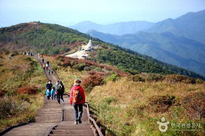전라남도 구례 지리산 둘레길을 등산객들이 거닐고 있다. <사진제공〓한국관광공사>