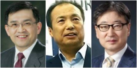 왼쪽부터 삼성전자의 권오현 부회장, 신종균 사장, 윤부근 사장/조선일보DB