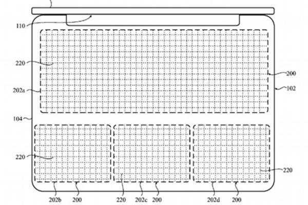 이 단말기의 도면을 보면 노트북 케이스에 있는 작은 구멍을 통해 사용자에게 키의 윤곽을 보여주도록 설계돼 있다. 사용자의 필요에 따라 위치를 옮길 수 있다는 것을 알 수 있다.