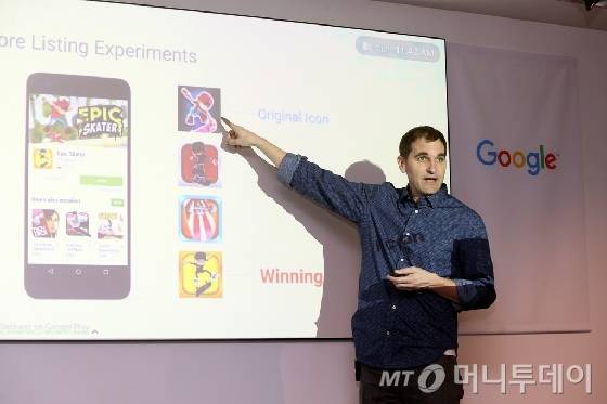 밥 미즈 구글플레이 글로벌 게임 총괄은 22일 서울 역삼동 구글코리아 본사에서 간담회를 열고 '게임 흥행 성공 비법'에 대해 밝혔다./ 사진제공=구글