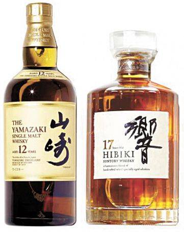 대표적인 일본 위스키 브랜드 ‘야마자키’(왼쪽)와 ‘히비키’.