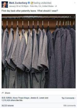 주커버그의 페이스북 페이지