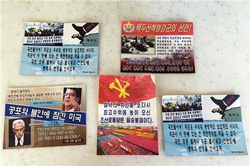 경기도 고양시 일산동구에서 발견된 대남전단 [독자제공]