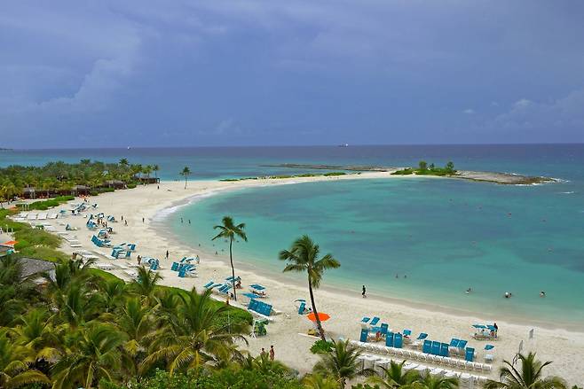 바하마의 해변.