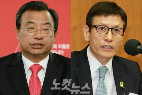 이정현 전 청와대 홍보수석과 김시곤 전 KBS 보도국장. (사진=자료사진)