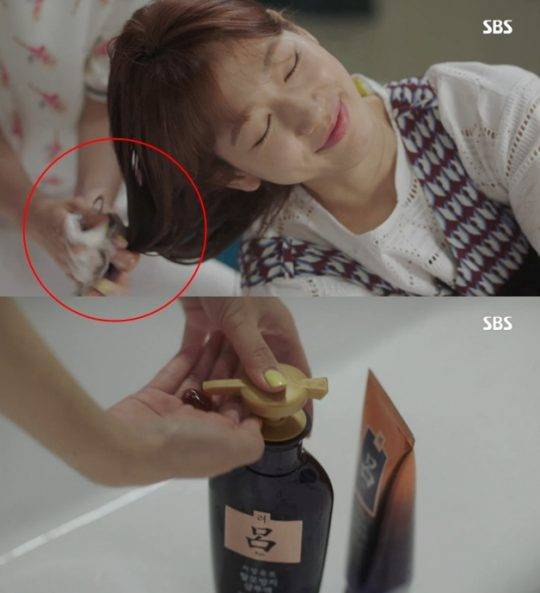 혜정(박신혜)의 머리를 감겨주는 순희(문지인) / 사진=SBS ‘닥터스’ 캡처