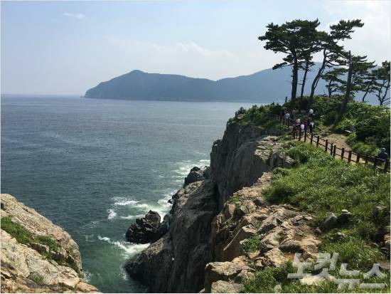 거제 지심도 해안절벽.