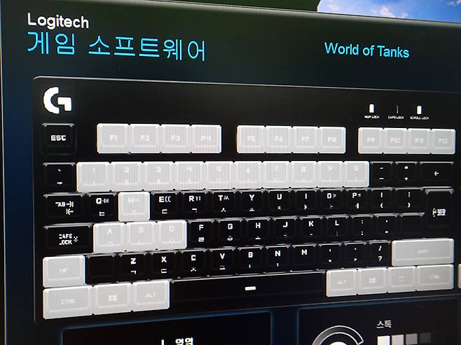 특정 글쇠의 조명만 켤 수도 있다