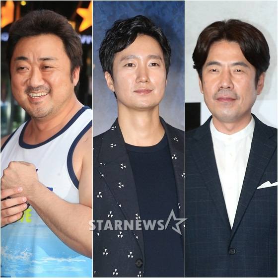 마동석(왼쪽부터), 박해일, 오달수 / 사진=스타뉴스