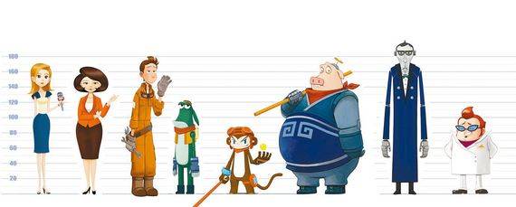 1 캐릭터의 신체 비율 확인을 위한 디자인 샘플.