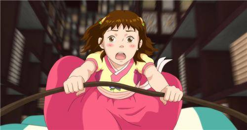 '달빛궁궐'에서 '현주리'가 용을 타는 모습