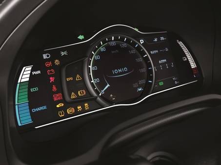 현대자동차 아이오닉 일렉트릭 '트리플모드 버추얼 클러스터(계기판)'./현대자동차 제공
