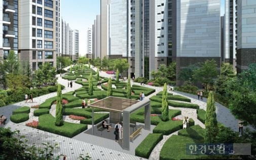 고덕 그라시움에 설치될 프랑스식 정원.