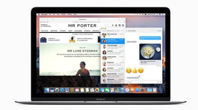 아이메시지를 활용하면 애플 맥(MAC) PC에서도 스마트폰 이용자에게 메시지 전송이 가능하다.(사진:애플 홈페이지)