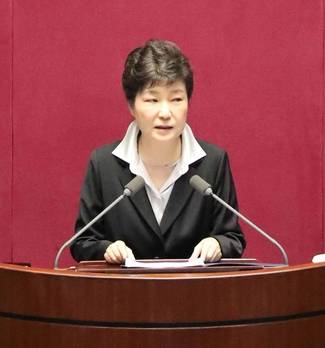 시정연설 중인 박근혜 대통령/사진=연합뉴스.