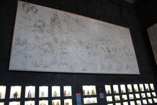 아나우아깔리 내 벽화 밑그림.