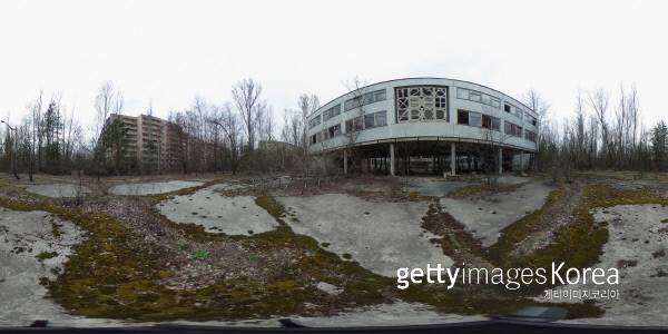 1986년 체르노빌 사고 이후 5만명 주민 모두가 빠져나가 ‘유령도시’가 된 우크라이나 프리퍄티. 360도 사진. GettyImages/이매진스,