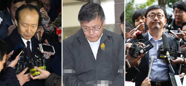 이재만·정호성·조인근 전 청와대 비서관. /조선 DB