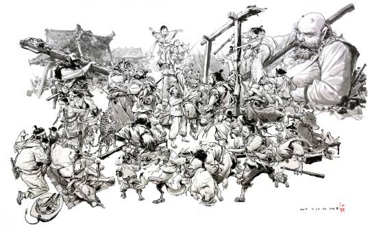 김정기 작가가 2015년 크리스티 경매에 출품한 작품 ‘한국의 전설2’(1.2 X 2m).