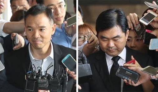 김정주 NXC 회장(왼쪽)과 진경준 검사장 / 연합뉴스 제공