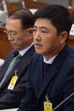 ⓒ시사IN 이명익 고영태 전 더블루케이 이사가 국회 청문회에 출석해 증언했다.