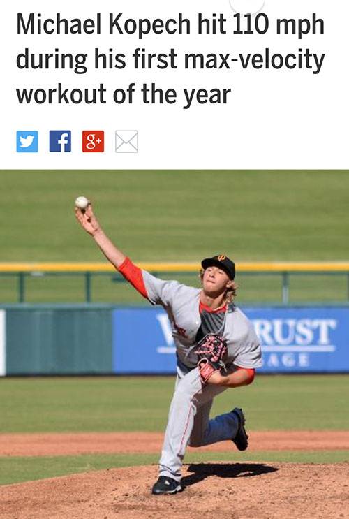 화이트삭스 유망주 코페치가 110마일짜리 공을 뿌려 화제다. 사진= MLB.com 캡처