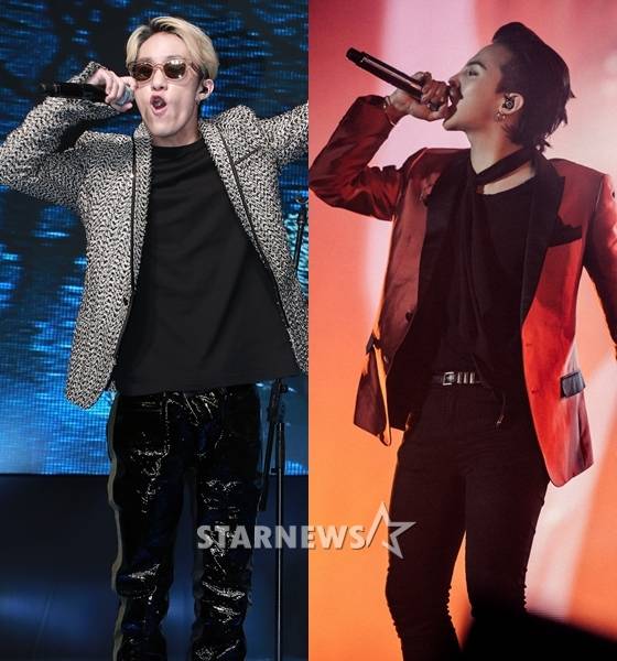 자이언티(왼쪽 사진=스타뉴스)와 지드래곤(사진=YG엔터테인먼트)