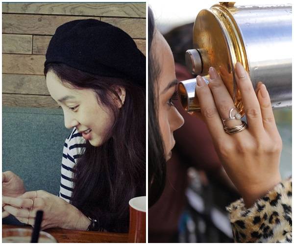 반지는 손가락마다 어울리는 형태가 존재한다. ⓒ MK스타일 / 정려원 인스타그램, Unsplash