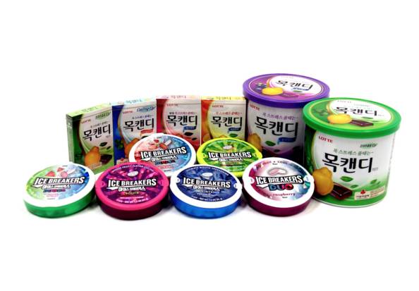 롯데제과의 ‘목캔디’, ‘아이스브레이커스’. /롯데제과 제공