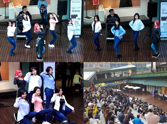 걸그룹 베리굿이 컴백 전 버스킹 공연을 열고 팬들과 만났다.© News1star / 제이티지엔터테인먼트