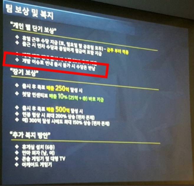 위메이드 아이오 PPT 발표 사진(사진제공 = 익명의 제보자)